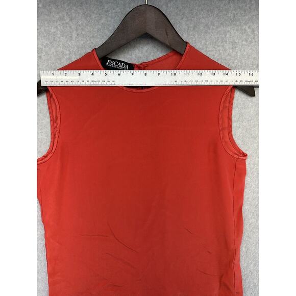 Vintage Margaretha Ley Escada Womens Blouse Size 36 Burnt Orange with Blemishes - Picture 6 of 10